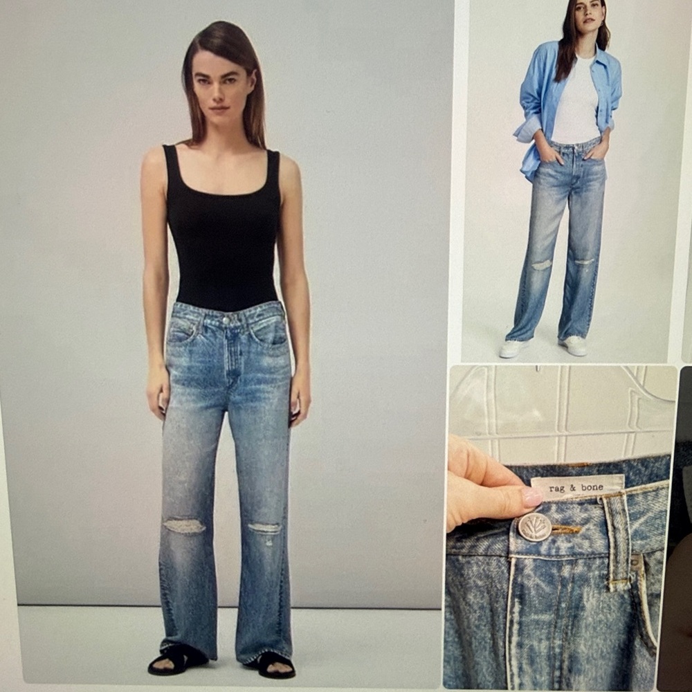 RAG & BONE Liquid Miramar Light Wash Jeans sz 30